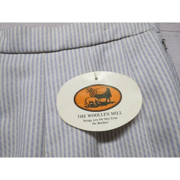 Vtg Edinburgh Woollen Mill Pleated Skirt Striped Sz 14 w/Tag Great Britain Wool - Picture 2 of 10